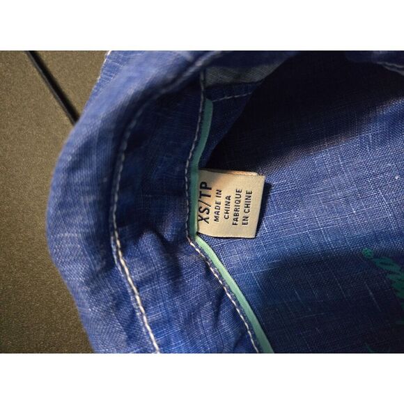 Tommy Bahama Women's Sea Glass Breezer Blue Sleeveless Button DownShirt Size XS - Picture 5 of 7